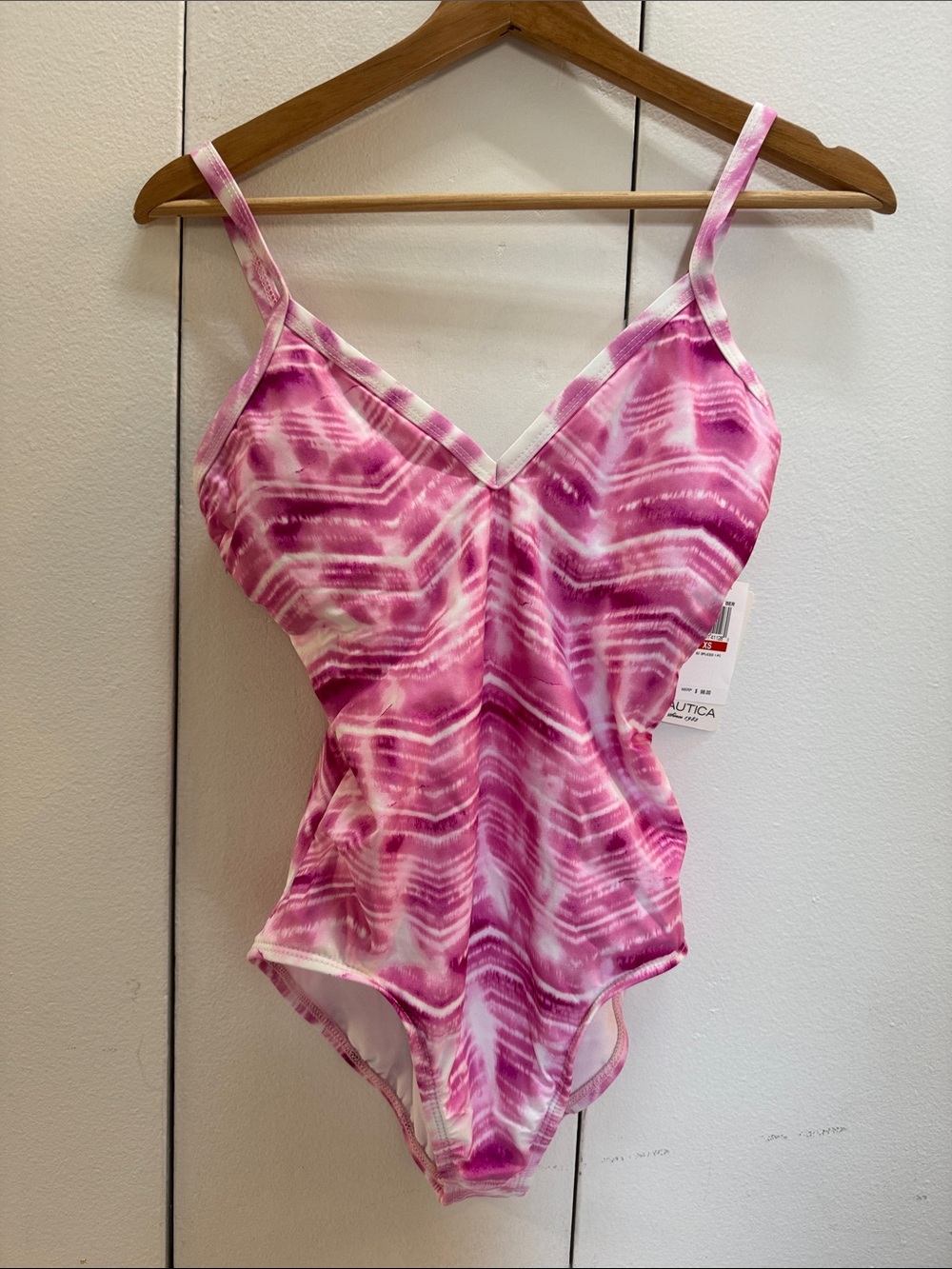 Nautica Pink Tie-Dye One-Piece Swimsuit
